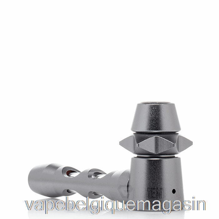Vape Belgique Cheech Verre Métal Enveloppé Frappeur Main Pipe Gris